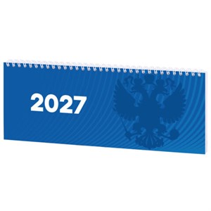 Планинг датированный 2027 285х112 мм, STAFF, гребень, картонная обложка, 64 листа, "Символика РФ", 117853 - фото 9729974