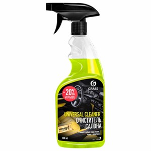 Очиститель салона для велюра, кожи, пластика, 600 мл, GRASS UNIVERSAL CLEANER, триггер, 110392 - фото 9765212