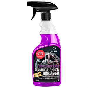 Очиститель колесных дисков 600 мл, GRASS DISK CLEANER SUPER, нейтральный, распылитель, 110405 - фото 9788504