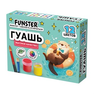 Гуашь FUNSTER (ФАНСТЕР), 12 цветов по 15 мл, ассорти дизайнов, 192824 - фото 9822711