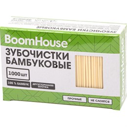Зубочистки бамбуковые 1000 шт. в коробке, BOOMHOUSE (БУМХАУС), 701956