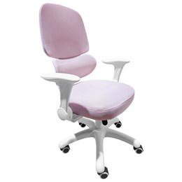 Кресло детское с поясничной поддержкой BRABIX KIDS "MG-225", сетка/ткань TW, розовое, 533316