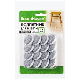 Подпятник фетровый для мебели 28 мм, КОМПЛЕКТ 16 шт., BOOMHOUSE (БУМХАУС), 701835