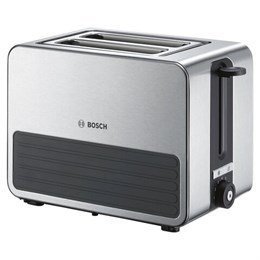 Тостер BOSCH TAT7S25, 1050 Вт, 2 тоста, 7 режимов, металл, серебристый