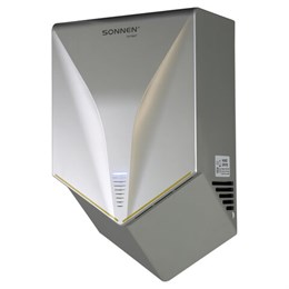 Сушилка для рук ВЫСОКОСКОРОСТНАЯ SONNEN HSD-A1011, 1000 Вт, 90м/с, IPX4, пластик, серебристая, 701867