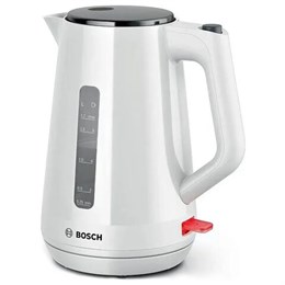 Чайник BOSCH TWK1M121, 1,7 л, 2400 Вт, закрытый нагревательный элемент, пластик, белый