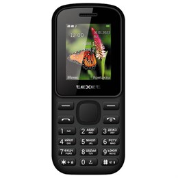 Телефон мобильный TEXET TM-130, 2 SIM, 1,77", 32 МБ, microSD, FM, фонарик, черный, 00-00001860