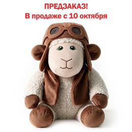 Подарок новогодний "ЛЁТЧИК", "Мягкая игрушка-символ 2027 года", НАБОР конфет 800 г, WELDAY (ВЭЛДЭЙ), 881404