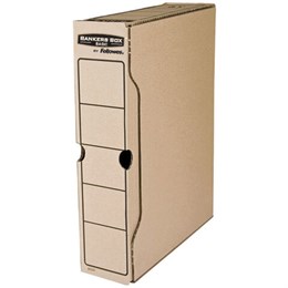 Короб архивный с клапаном А4 (260х325 мм), 100 мм, до 850 листов, FELLOWES Bankers Box "Basic", FS-00102