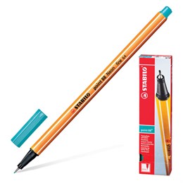 Ручка капиллярная (линер) STABILO "Point 88", ГОЛУБОВАТО-БИРЮЗОВАЯ, корпус оранжевый, линия письма 0,4 мм, 88/51