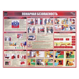 Доска-стенд информационная "Пожарная безопасность" (910х700 мм), пластик