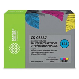 Картридж струйный CACTUS (CS-CB337) для HP C4283/C4383/Officejet J5783/D4263, цветной