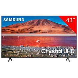 Телевизор SAMSUNG UE43AU7100UXRU, 43" (109 см), 3840x2160, 4K, 16:9, SmartTV, WiFi, Bluetooth, серый