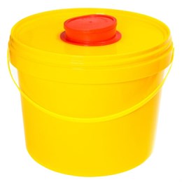 Контейнер для сбора отходов острого инструмента 2 л КОМПЛЕКТ 100 шт., желтый (класс Б), СЗПИ