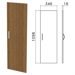 Дверь ЛДСП средняя "Канц", 346х16х1098 мм, цвет орех пирамидальный, ДК36.9