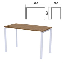 Столешница стола на металлокаркасе "Арго", 1200х600х760 мм, орех