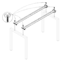 Траверса стола на металлокаркасе "Арго", КОМПЛЕКТ 2 шт., для ширины 1200 мм