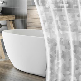 Штора для ванной комнаты CRYSTAL WALL с 3D-эффектом водонепроницаемая, 180х180 см, LAIMA HOME, 608451