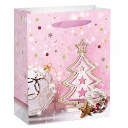 Пакет подарочный (1 штука) новогодний 18x10x23 см, ЗОЛОТАЯ СКАЗКА "Lilac Story", фольга, 608233