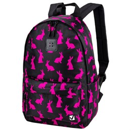 Рюкзак BRAUBERG POSITIVE универсальный, карман-антивор, "Pink Rabbits", 42х28х14 см, 270780