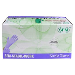 Перчатки нитриловые смотровые SFM Stable-Work, Германия, 50 пар (100 штук), размер S (малый)