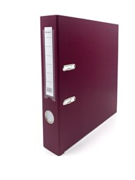 Папка-регистратор Lamark PP 50мм бордовый, металл.окантовка, карман, собранная  AF0601-BR1