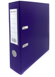 Папка-регистратор Lamark PP 50мм фиолетовый, металл.окантовка, карман, собранная