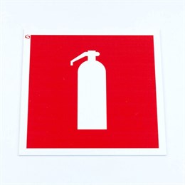 Знак пожарной безопасности "Огнетушитель", 200*200*2 мм, КОМПЛЕКТ 5 штук, пластик, F04