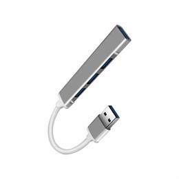 Хаб USB 2.0, 4 порта, серый, RED LINE, УТ000039263