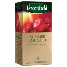 Чай GREENFIELD "Summer Bouquet" фруктовый, 25 пакетиков в конвертах по 2 г