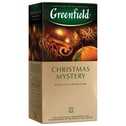 Чай GREENFIELD "Christmas Mystery" черный, 25 пакетиков в конвертах по 1,5 г