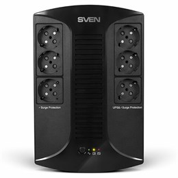 Источник бесперебойного питания SVEN UP-L1000E, 510VA(290W), 6 евророзеток, SV-016593