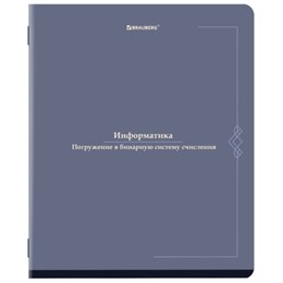 Тетрадь предметная VINTAGE 48 л., SoftTouch, ИНФОРМАТИКА, клетка, подсказ, BRAUBERG, 405154