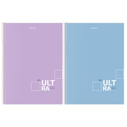 Тетрадь А4, 96 л., BRAUBERG, гребень, клетка, матовая ламинация, "UltraTone" (микс в спайке), 405317