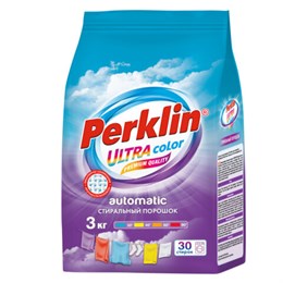 Стиральный порошок автомат 3 кг PERKLIN ULTRA "Color", УЛУЧШЕННАЯ ФОРМУЛА, универсальный, 700606