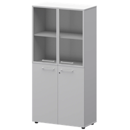 Шкаф высокий комб. Кортез СМШ48.28F.28RS(Б) Белый