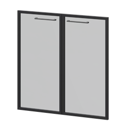 Фасады рамочные стеклянные Кортез KZF-28RS(Ч) Тонированный