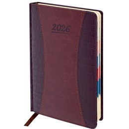Ежедневник датированный 2026 А5 148х218мм GALANT CombiContract, под кожу, коричневый, 117487