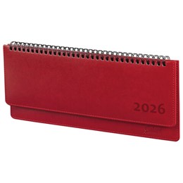 Планинг датированный 2026 305х140 мм GALANT "Ritter", под кожу, красный, 117237