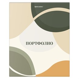 Папка-портфолио универсальная, 4 кольца, 20 файлов, 7БЦ матовая, BRAUBERG "Abstraction", 117555