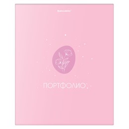 Папка-портфолио универсальная, 4 кольца, 20 файлов, 7БЦ матовая, BRAUBERG, "Gentle", 117558