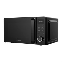 Микроволновая печь BRASSON MW2070D-8BL, 20 л., 700 Вт, таймер, 8 АВТО ПРОГРАММ, дисплей, защита от детей, черная, 454979