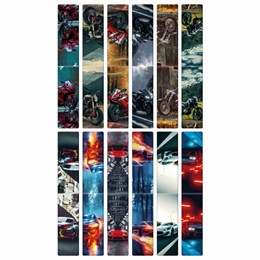 Закладки для книг МАГНИТНЫЕ, "BOYS", набор 12 штук, 60x20 мм, FUNSTER, 116656
