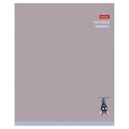 Тетрадь А5 48 л., HATBER скоба, клетка, Soft-touch ламинация, "Мышонок Creepy" (микс в спайке), 092145, 48Т5лВ1