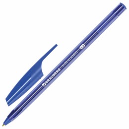 Ручка шариковая BRAUBERG X-30 CLASSIC, СИНЯЯ, мягкое письмо, пишущий узел 1 мм, линия письма 0,5 мм, 144331