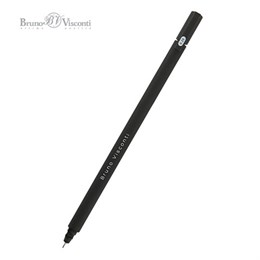Ручка гелевая BRUNO VISCONTI Super Slim Black, ЧЕРНАЯ, узел 0,28мм, линия 0,2мм, 20-0, 20-0397