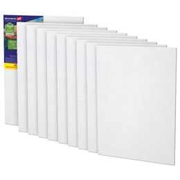 Холсты на картоне НАБОР 10 штук (30*40 см), хлопок, грунт, 280 г/м2, BRAUBERG ART CLASSIC, 192659