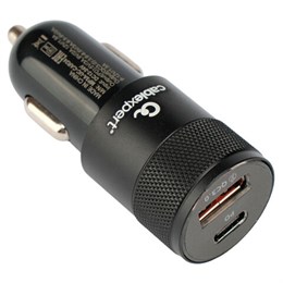 Зарядное устройство автомобильное CABLEXPERT 38Вт, 3А, QC3.0/PD, 1хUSB, 1хType-C, MP3A-UC-CAR24