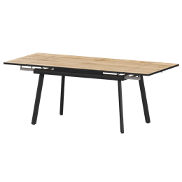 Стол раздвижной Гранд Обеденные столы в пластике Гранд 1400+300+300 (Н-3799) Дуб Вотан/Черный муар