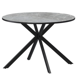 Стол нераздвижной Грань Обеденные столы в пластике Грань 900 (Н-3824) Фаерстоун/Черный муар